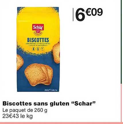 Biscottes sans gluten "Schar"