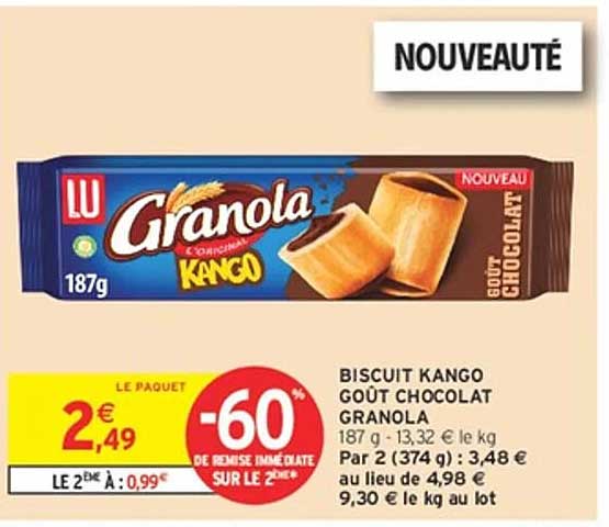 BISCUIT KANGO GOÛT CHOCOLAT GRANOLA