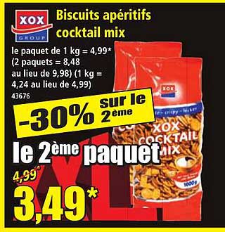Biscuits apéritifs cocktail mix