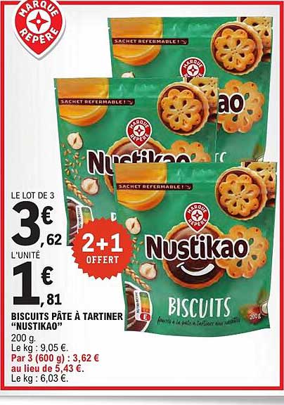 BISCUITS PÂTE À TARTINER "NUSTIKAO"