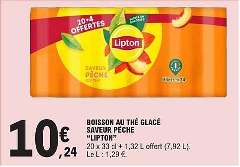BOISSON AU THÉ GLACÉ SAVEUR PÊCHE “LIPTON”
