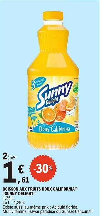 BOISSON AUX FRUITS DOUX CALIFORNIA “SUNNY DELIGHT”