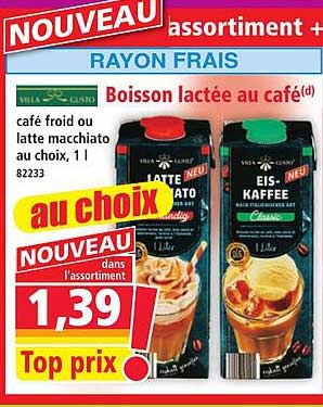 Boisson lactée au café(d)
