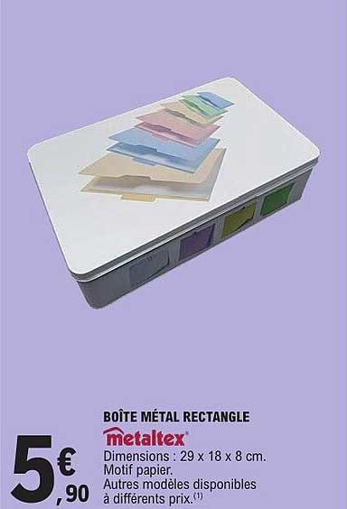 BOÎTE MÉTAL RECTANGLE