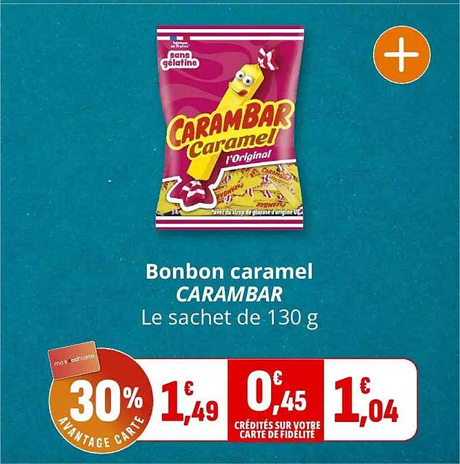 Bonbon caramel CARAMBAR Le sachet de 130 g