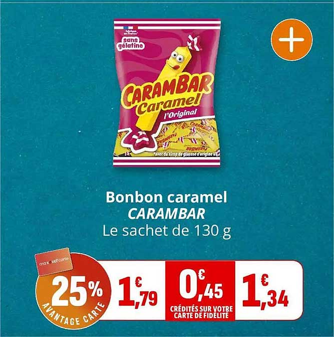 Bonbon caramel CARAMBAR Le sachet de 130 g