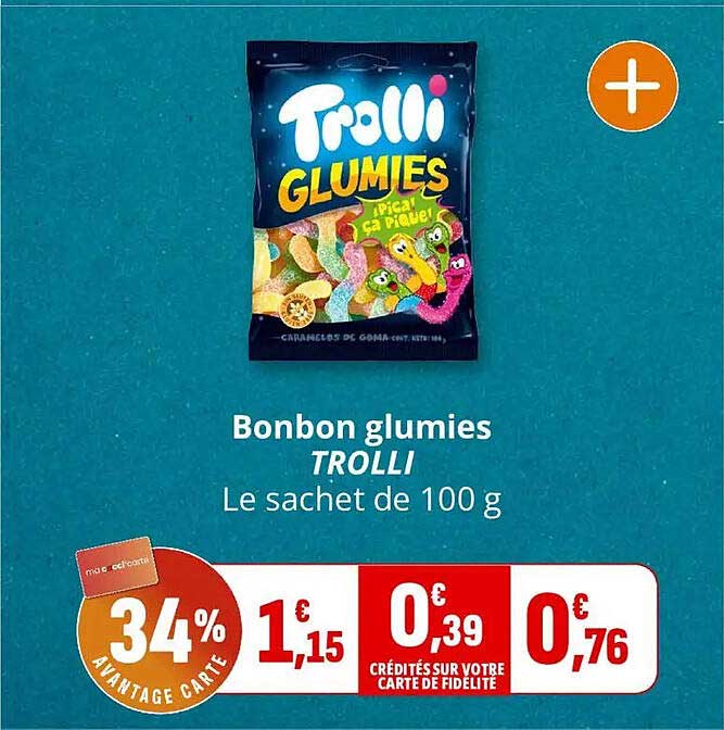 Bonbon glumies TROLLI Le sachet de 100 g