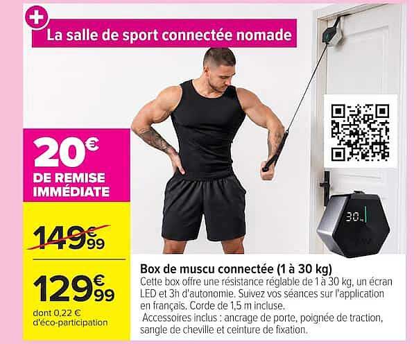 Box de muscu connectée (1 à 30 kg)