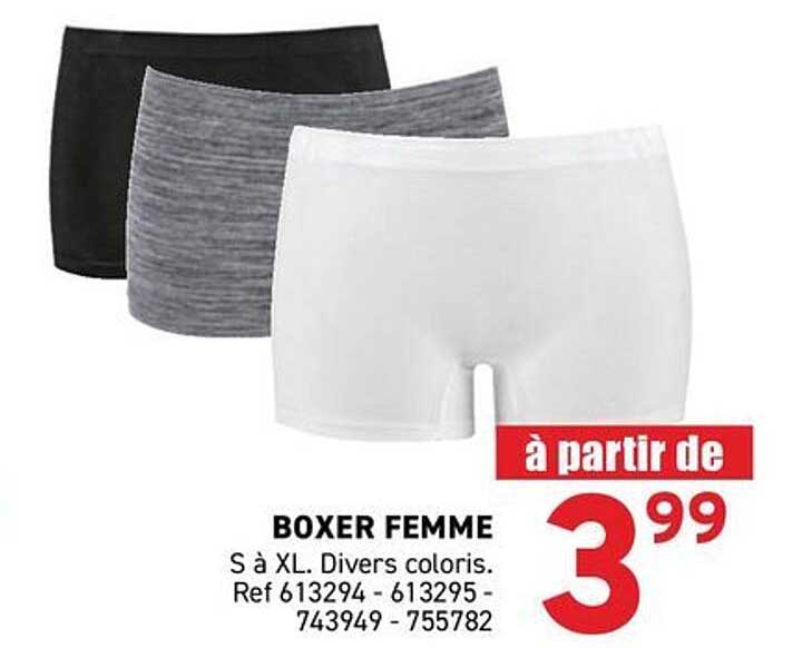 BOXER FEMME S à XL. Divers coloris. Ref 613294 - 613295 - 743949 - 755782