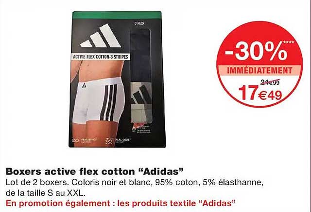 Boxers active flex cotton “Adidas”