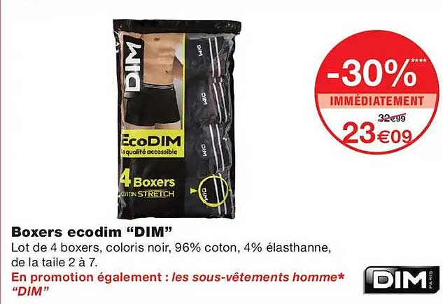 Boxers ecodim “DIM”