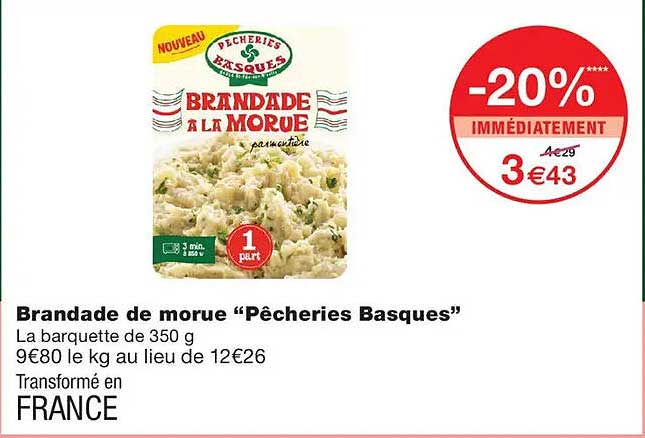 Brandade de morue “Pêcheries Basques”