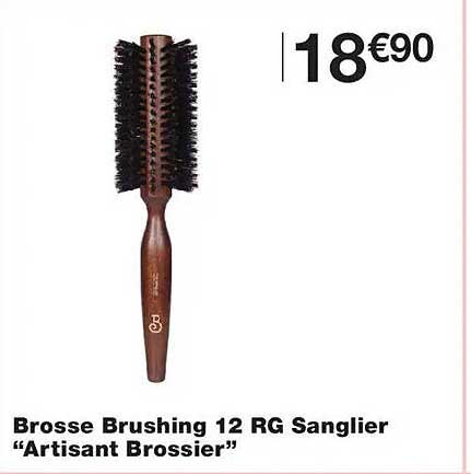 Brosse Brushing 12 RG Sanglier “Artisant Brossier”