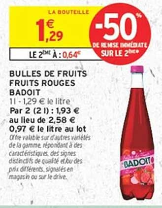 BULLES DE FRUITS FRUITS ROUGES BADOIT