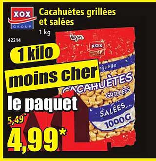 Cacahuètes grillées et salées 1 kg