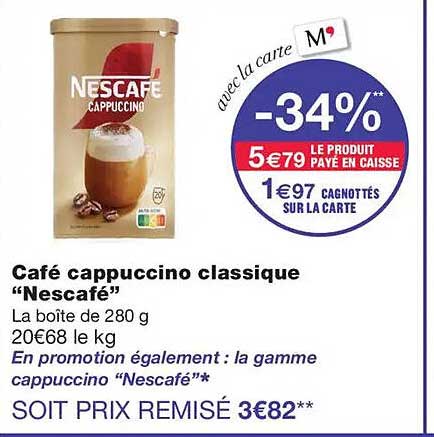 Café cappuccino classique “Nescafé”