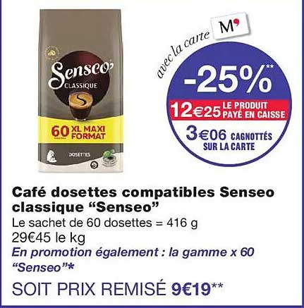 Café dosettes compatibles Senseo classique “Senseo”
