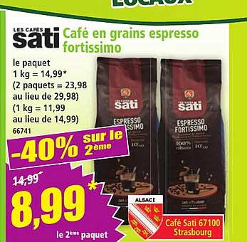 Café en grains espresso fortissimo