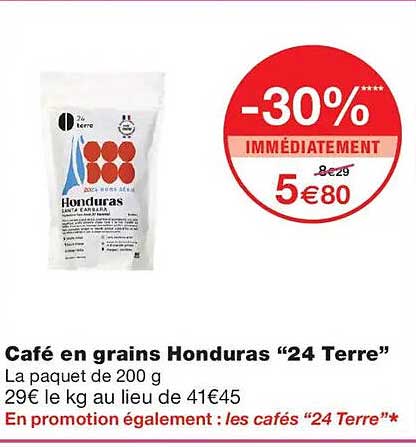 Café en grains Honduras “24 Terre”