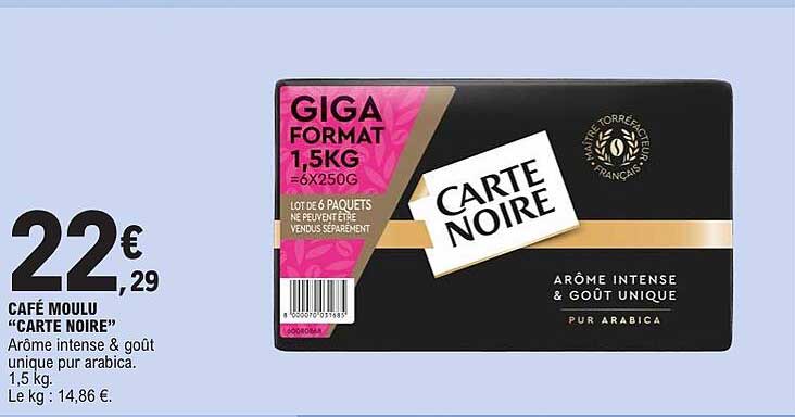 CAFÉ MOULU "CARTE NOIRE"