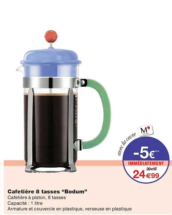 Cafetière 8 tasses “Bodum”