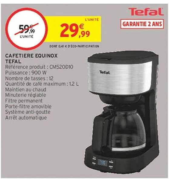 CAFETIERE EQUINOX TEFAL