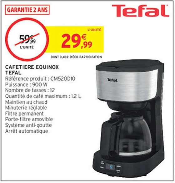 CAFETIERE EQUINOX TEFAL