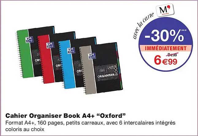 Cahier Organiser Book A4+ “Oxford”
