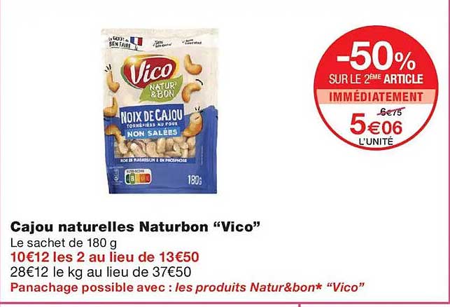 Cajou naturelles Naturbon “Vico”
