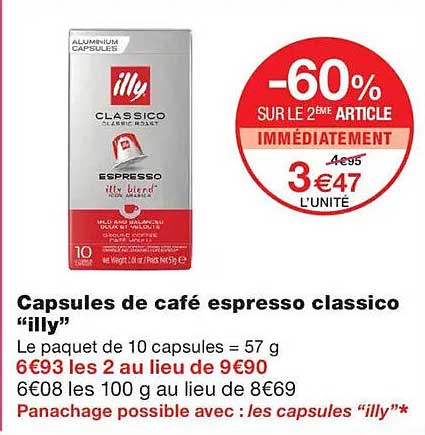 Capsules de café espresso classico “illy”