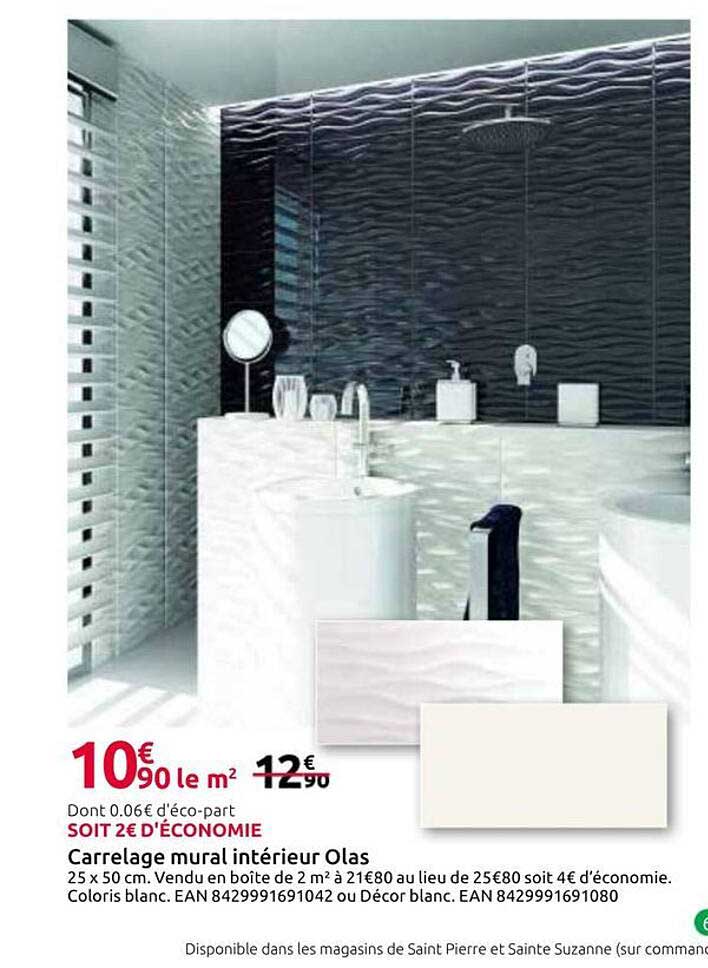 Carrelage mural intérieur Olas