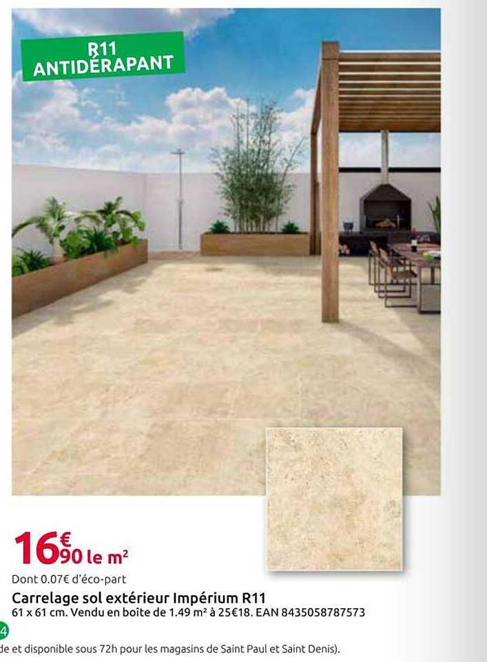 Carrelage sol extérieur Impérium R11