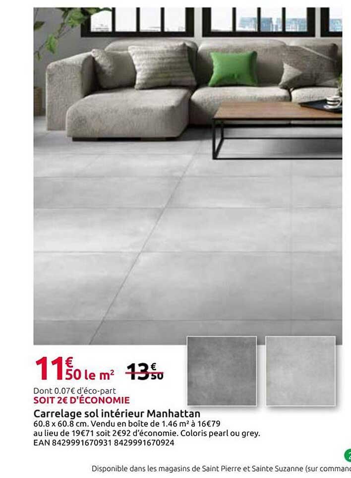 Carrelage sol intérieur Manhattan