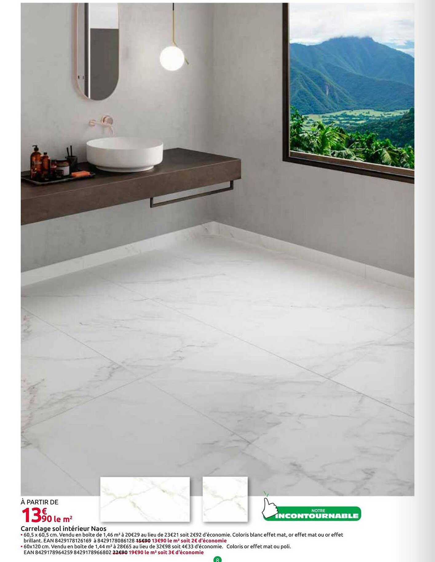 Carrelage sol intérieur Naos