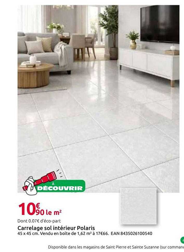 Carrelage sol intérieur Polaris