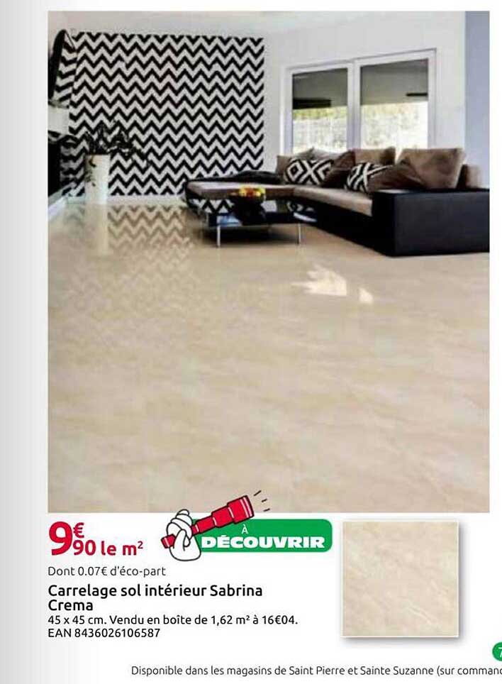 Carrelage sol intérieur Sabrina Crema