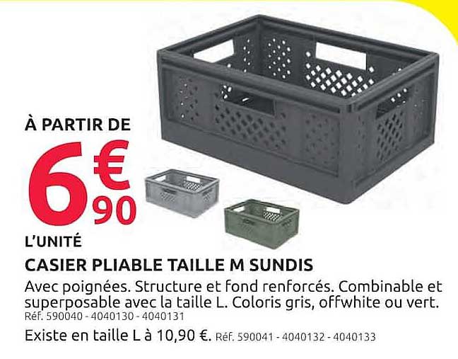 CASIER PLIABLE TAILLE M SUNDIS