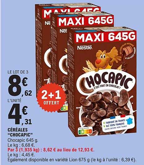 CÉRÉALES «CHOCAPIC»