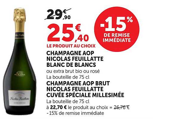 CHAMPAGNE AOP NICOLAS FEUILLATTE BLANC DE BLANCS