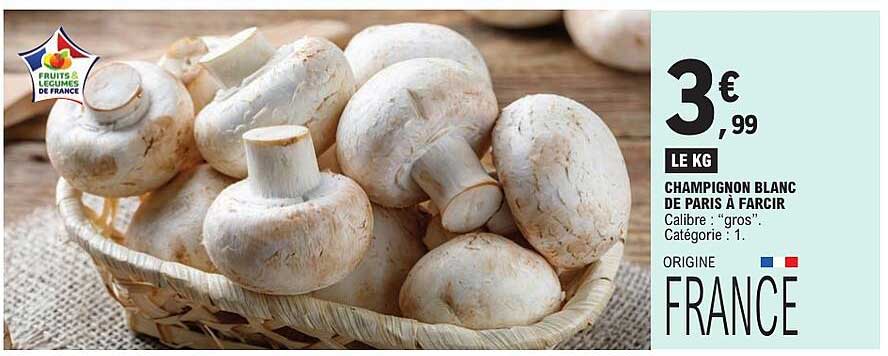 CHAMPIGNON BLANC DE PARIS A FARcir