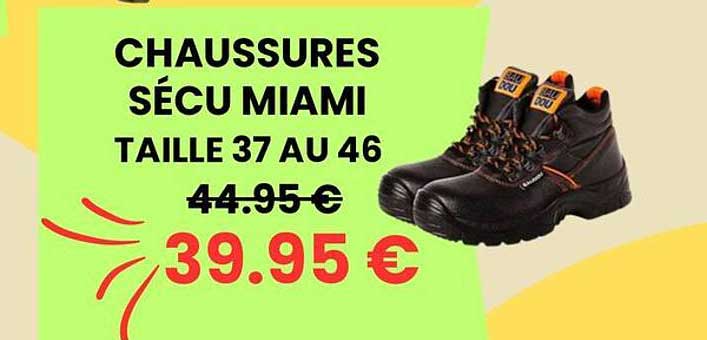 CHAUSSURES SÉCU MIAMI TAILLE 37 AU 46