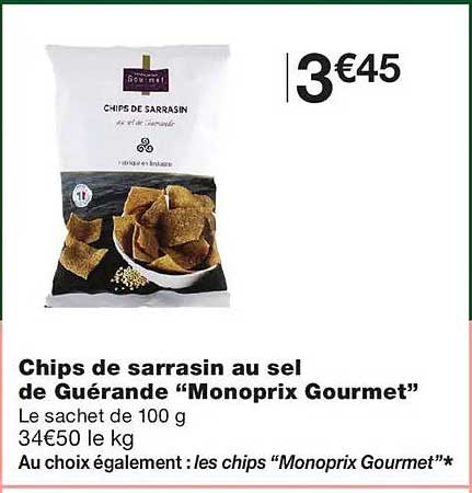 Chips de sarrasin au sel de Guérande “Monoprix Gourmet”