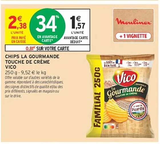 CHIPS LA GOURMANDE TOUCHE DE CRÈME VICO