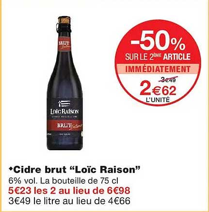 Cidre brut “Loïc Raison”
