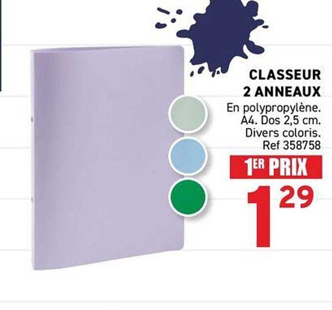 CLASSEUR 2 ANNEAUX