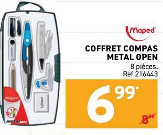 COFFRET COMPAS METAL OPEN