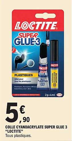 COLLE CYANOACRYLATE SUPER GLUE 3 "LOCTITE"
