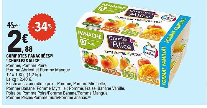 COMPOTES PANACHÉES “CHARLES&ALICE”