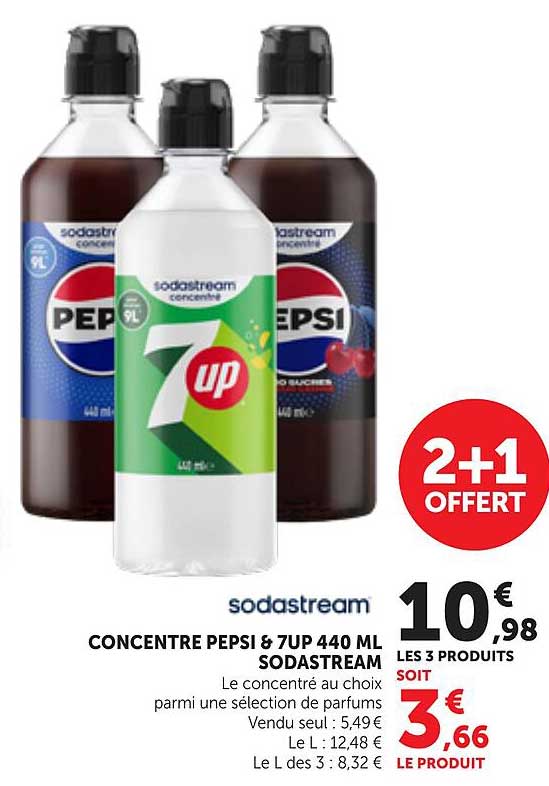 CONCENTRE PEPSI & 7UP 440 ML SODASTREAM