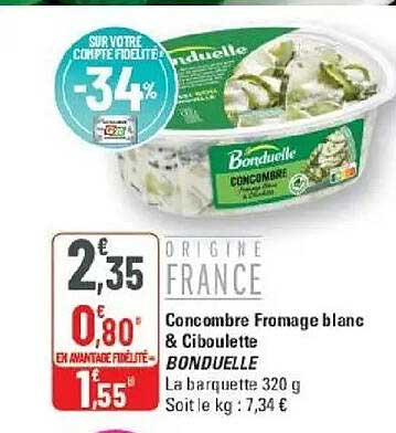Concombre Fromage blanc & Ciboulette BONDUELLE